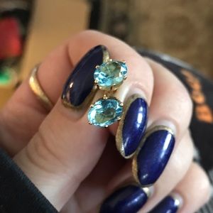 Blue stone earrings